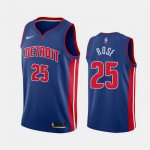 Maillot de Basket #25 Derrick Rose Pistons Bleu